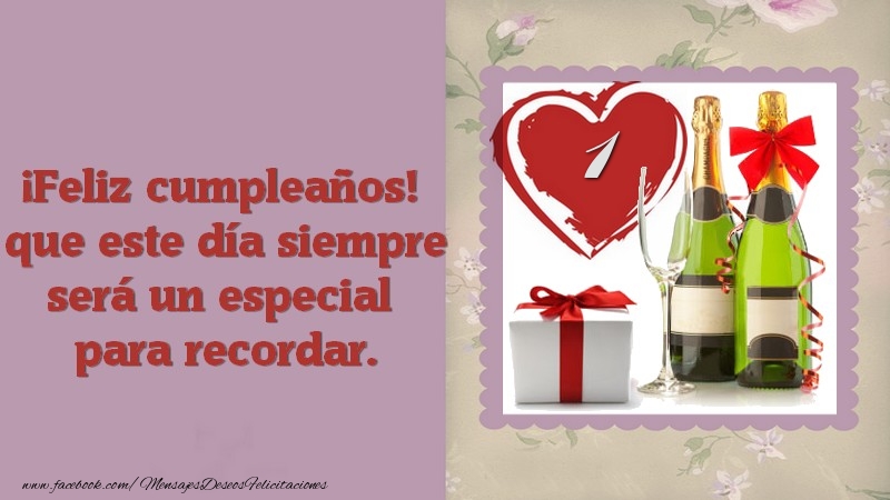 ¡Feliz cumpleaños! que este día siempre será un especial para recordar. 1 año
