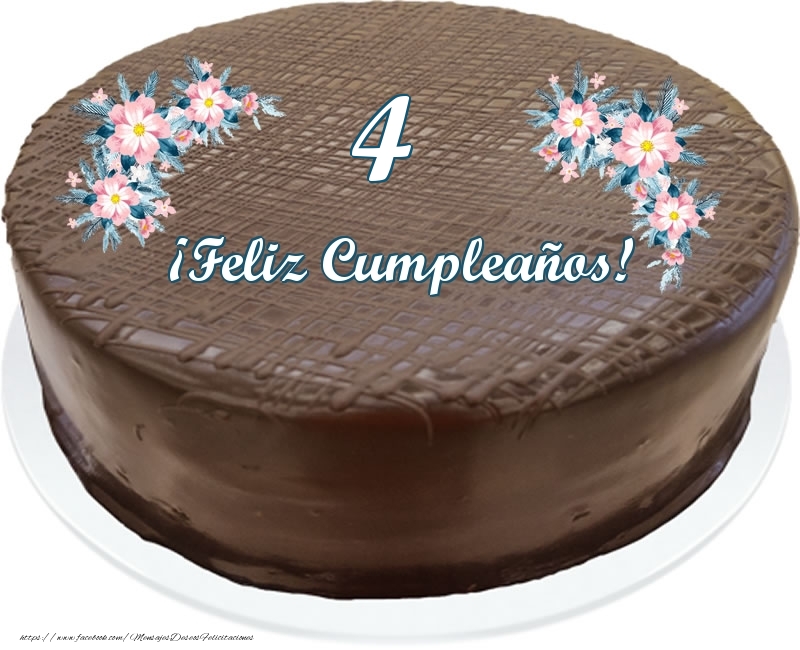 4 años ¡Feliz Cumpleaños! - Tarta