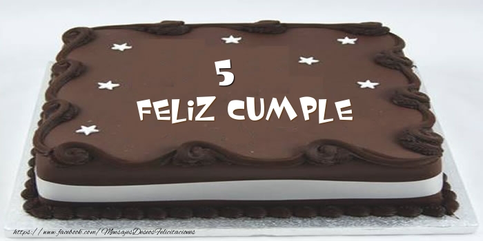 Tarta Feliz cumple 5 años