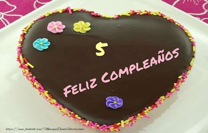 5 años Feliz Compleaños Tarta