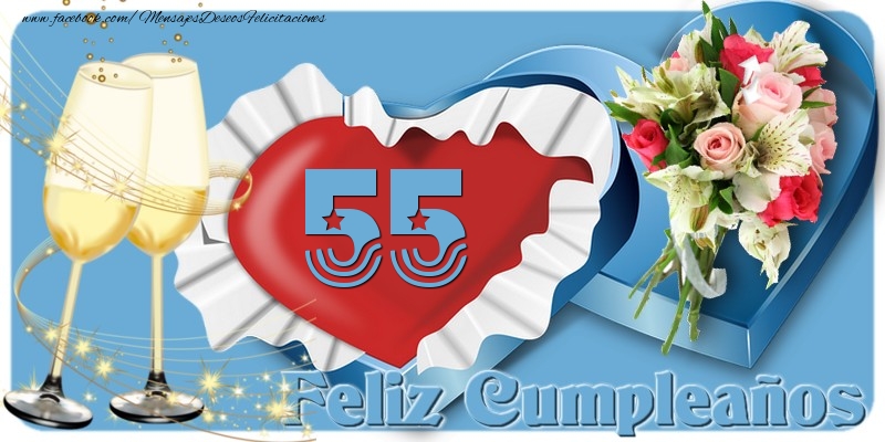 55 años Feliz Cumpleaños