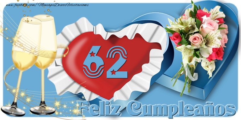 62 años Feliz Cumpleaños