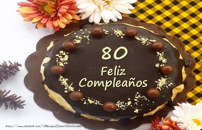 Tarta Feliz Compleaños 80 años
