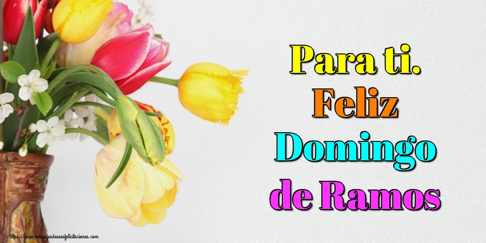 Para ti. Feliz Domingo de Ramos