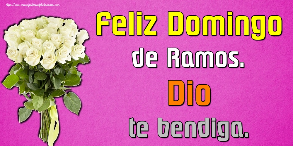 Feliz Domingo de Ramos. Dio te bendiga.