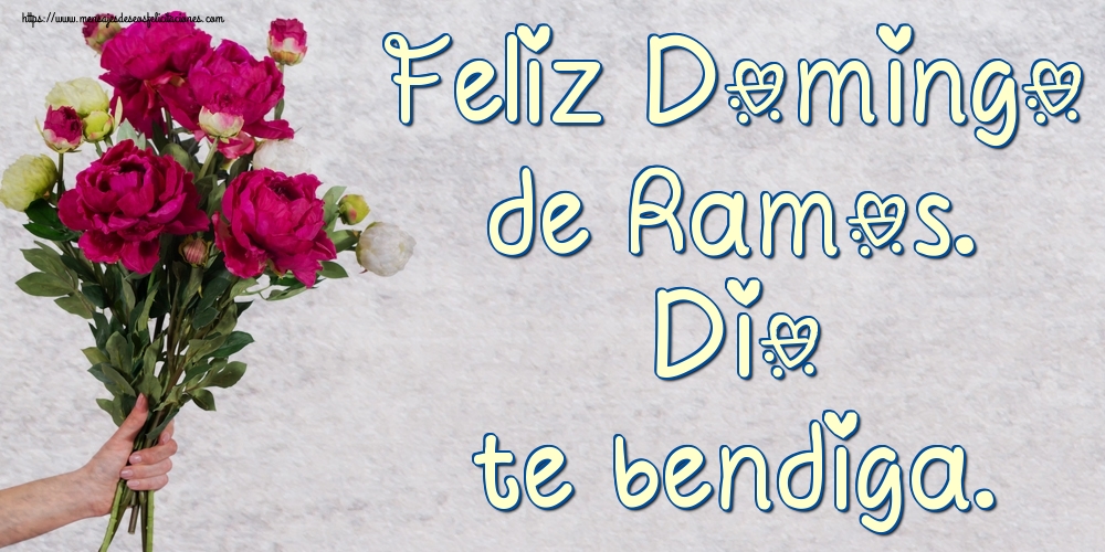 Feliz Domingo de Ramos. Dio te bendiga.