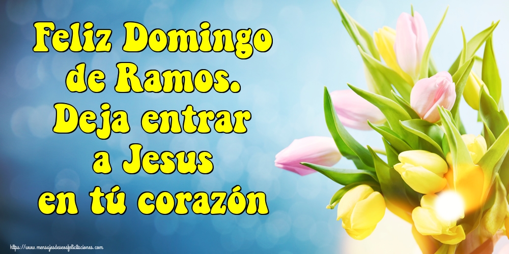 Feliz Domingo de Ramos. Deja entrar a Jesus en tú corazón
