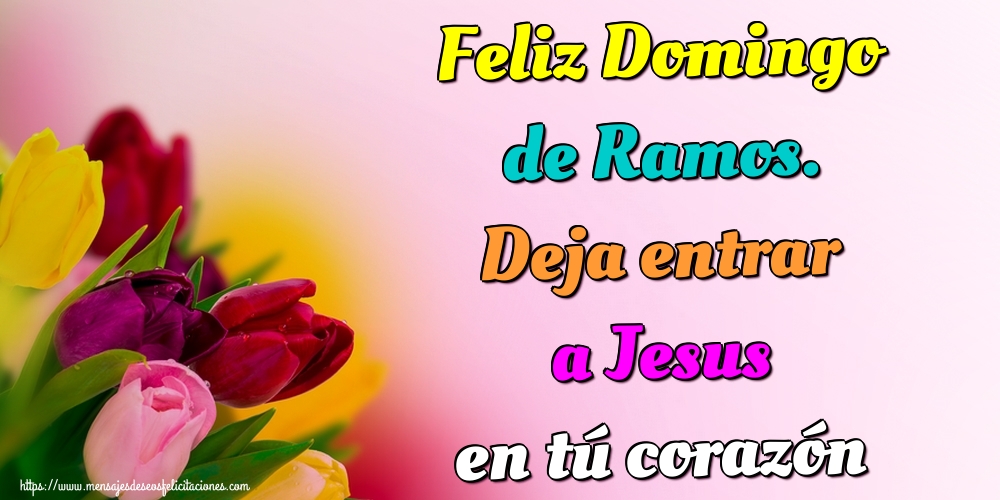 Feliz Domingo de Ramos. Deja entrar a Jesus en tú corazón