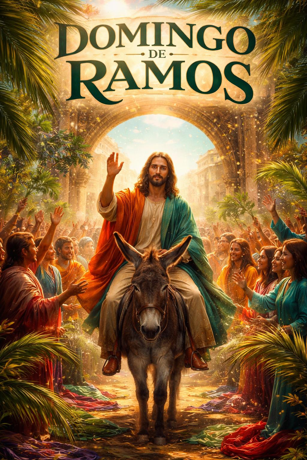 Feliz Domingo de Ramos. Dio te bendiga. ~ Teddy con flores