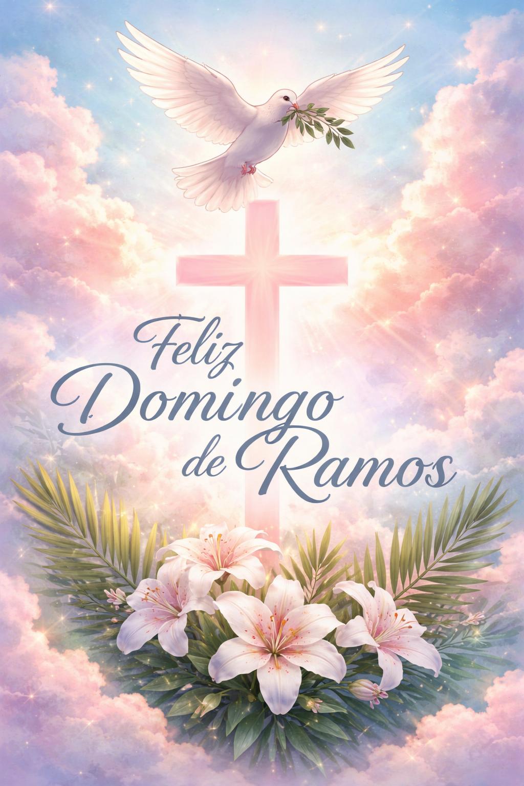 Feliz Domingo de Ramos. Dio te bendiga. ~ Teddy con flores