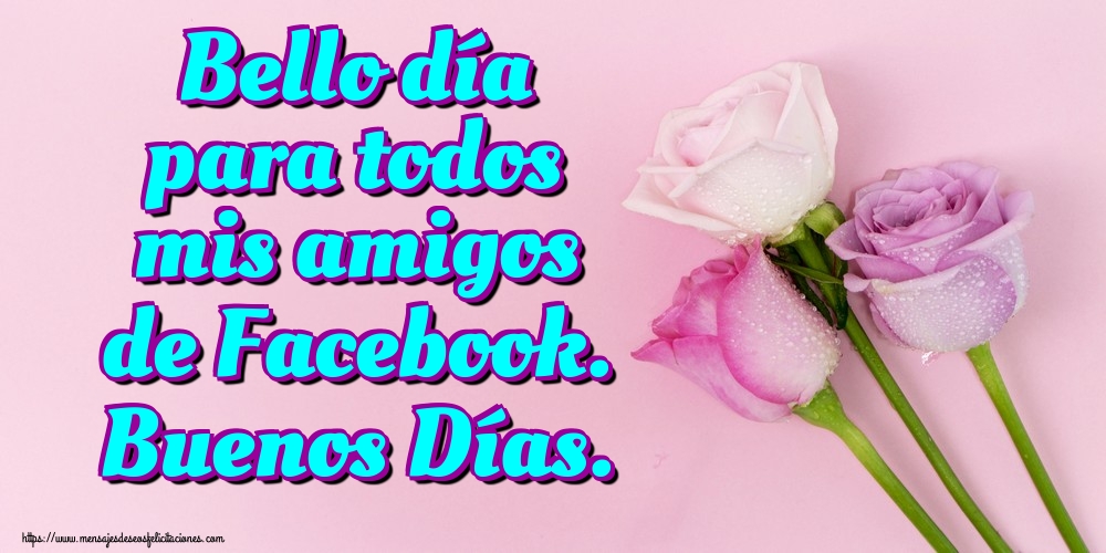 Felicitaciones de buenos días - Bello día para todos mis amigos de Facebook. Buenos Días. - mensajesdeseosfelicitaciones.com