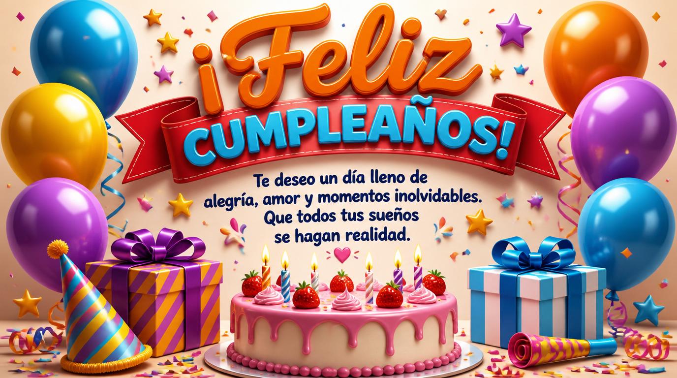Felicitaciones de cumpleaños - ¡Feliz cumpleaños! - mensajesdeseosfelicitaciones.com