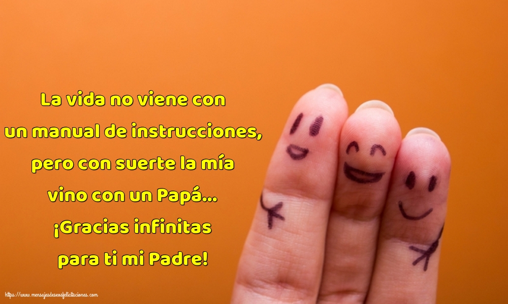 ¡Gracias infinitas para ti mi Padre!
