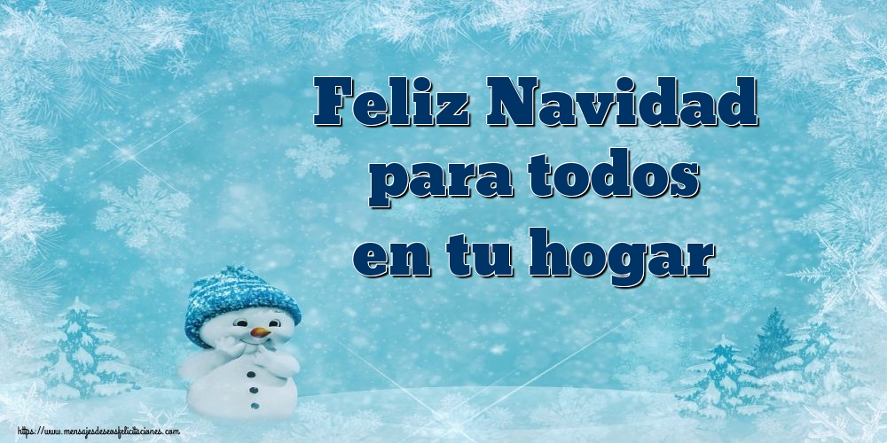 Feliz Navidad para todos en tu hogar