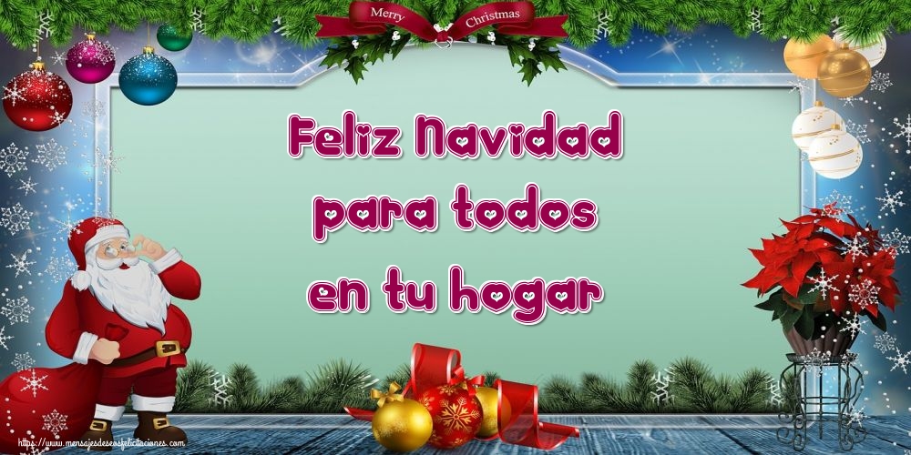 Feliz Navidad para todos en tu hogar