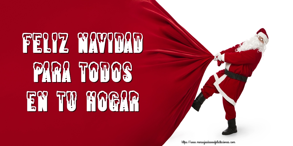 Feliz Navidad para todos en tu hogar