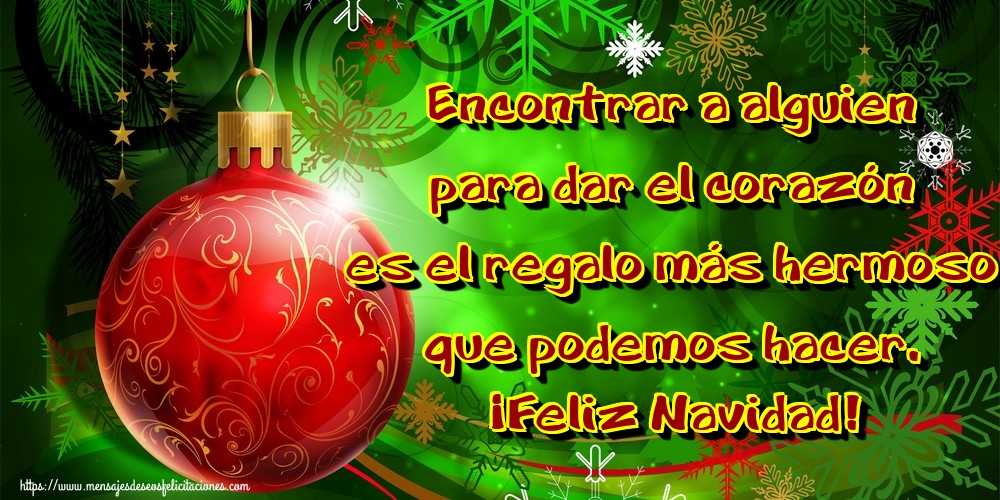 Encontrar a alguien para dar el corazón es el regalo más hermoso que podemos hacer. ¡Feliz Navidad!