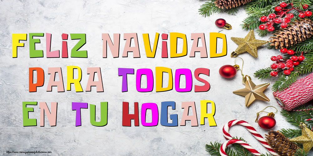Feliz Navidad para todos en tu hogar