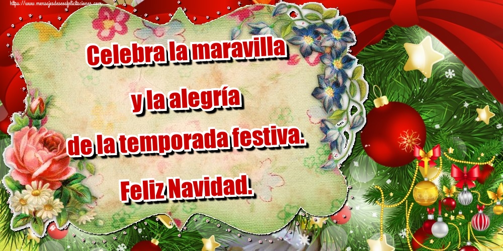 Celebra la maravilla y la alegría de la temporada festiva. Feliz Navidad.