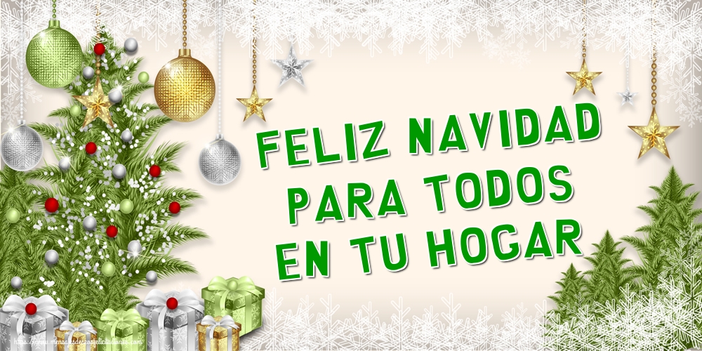 Feliz Navidad para todos en tu hogar
