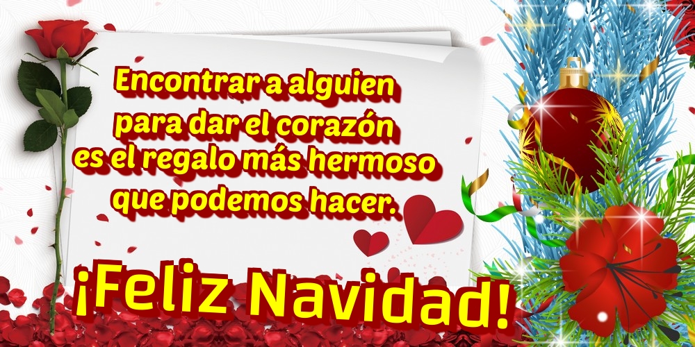 Encontrar a alguien para dar el corazón es el regalo más hermoso que podemos hacer. ¡Feliz Navidad!