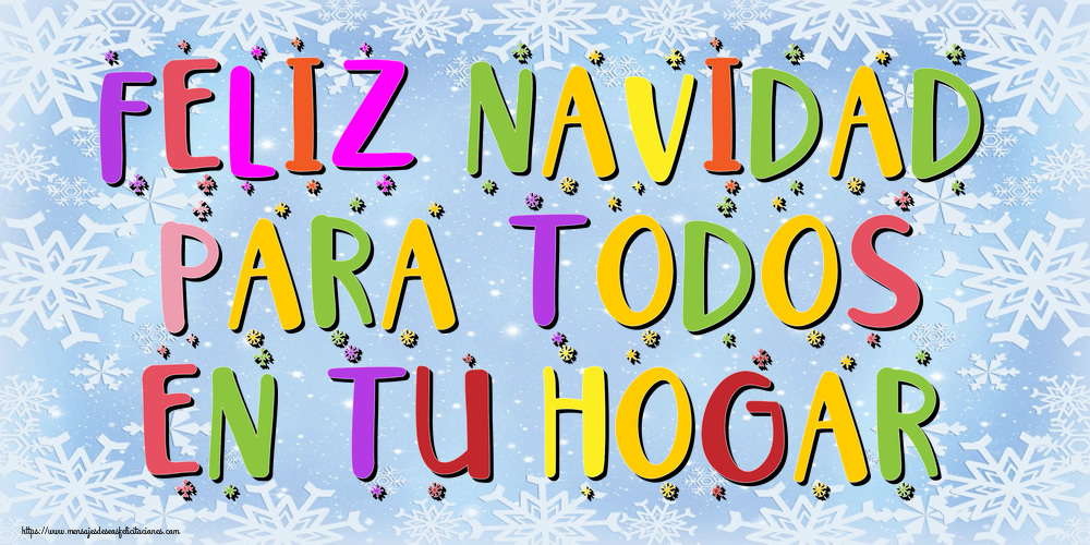 Feliz Navidad para todos en tu hogar
