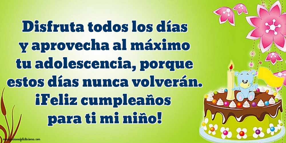 ¡Feliz cumpleaños para ti mi niño!
