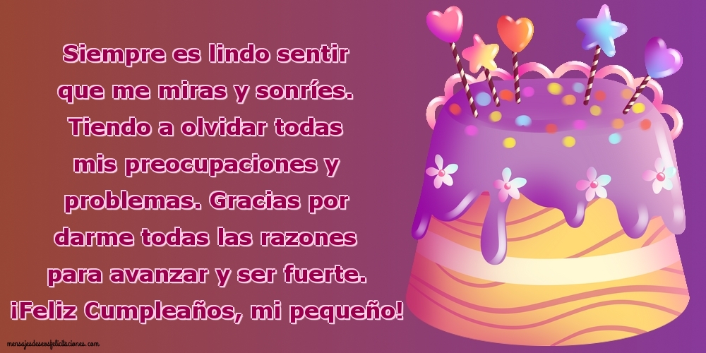 Siempre es lindo sentir que me miras y sonríes