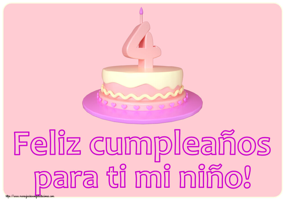 Feliz cumpleaños para ti mi niño! ~ Tarta 4 años
