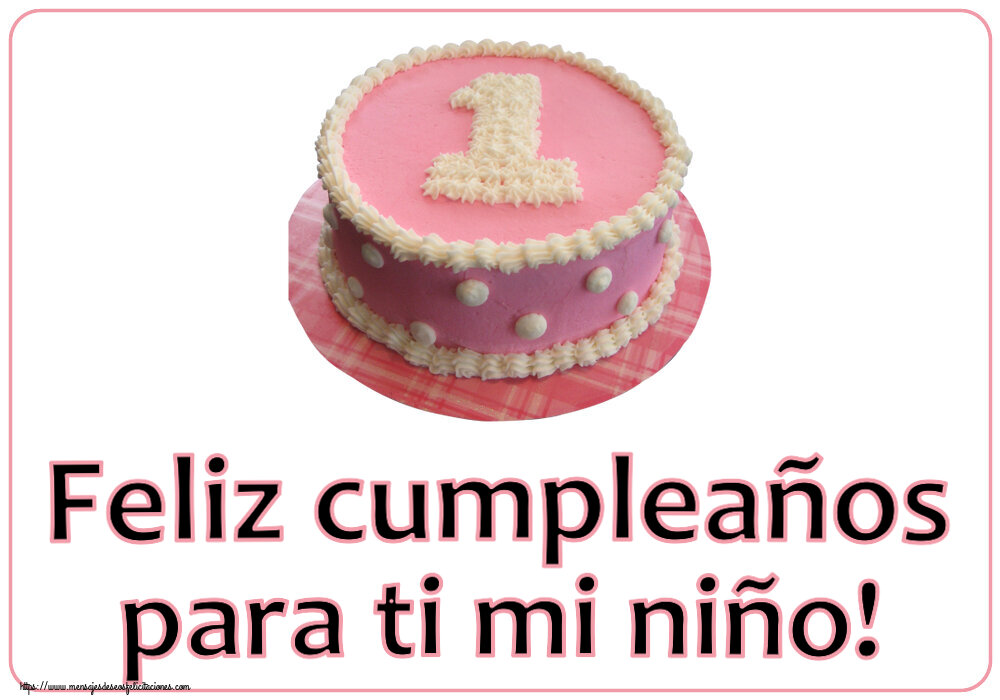 Niños Feliz cumpleaños para ti mi niño! ~ Tarta 1 año