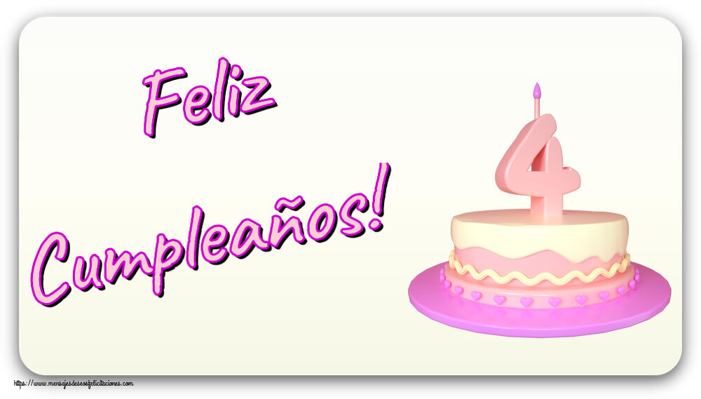 Feliz Cumpleaños! ~ Tarta 4 años