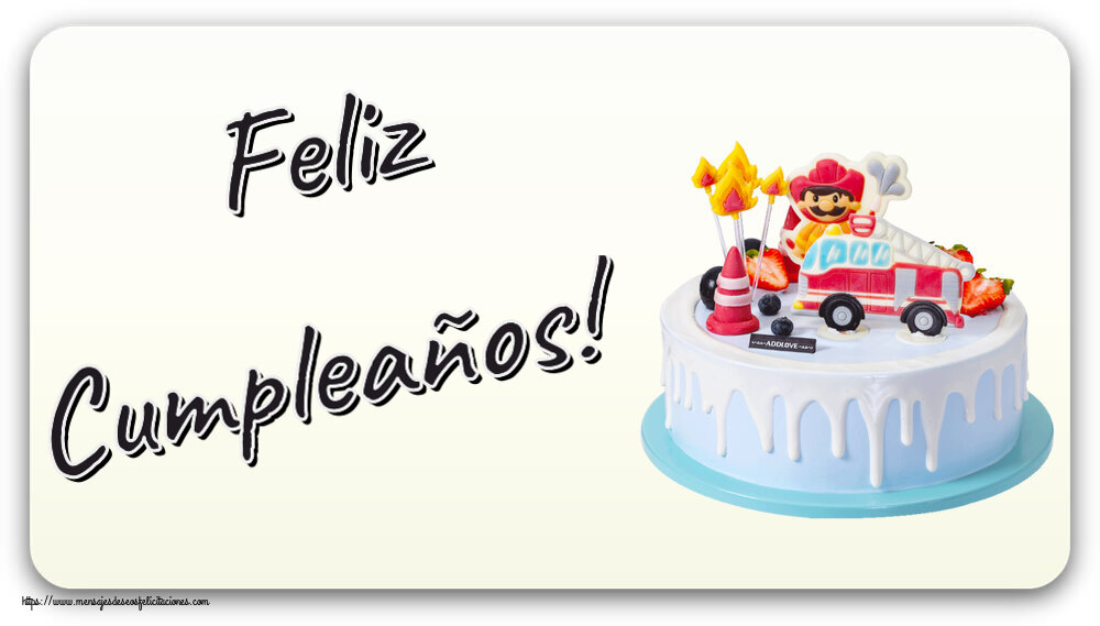 Niños Feliz Cumpleaños! ~ tarta bombero