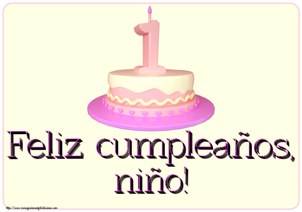 Feliz cumpleaños, niño! ~ Tarta 1 año
