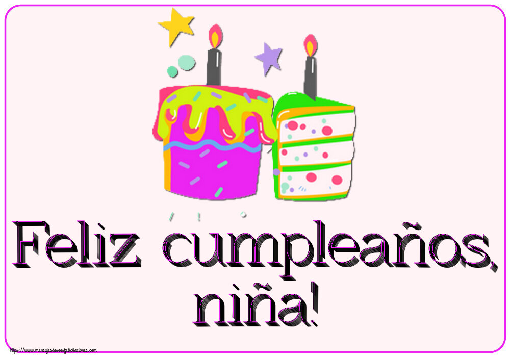 Feliz cumpleaños, niña! ~ tartas con velas