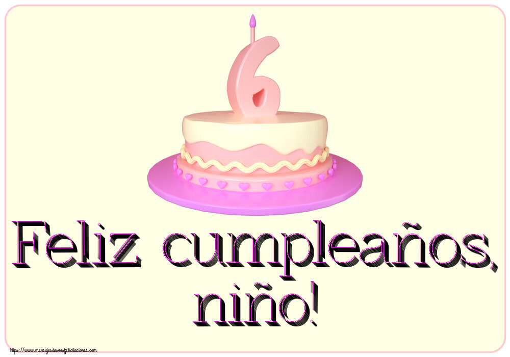 Feliz cumpleaños, niño! ~ Tarta 6 años