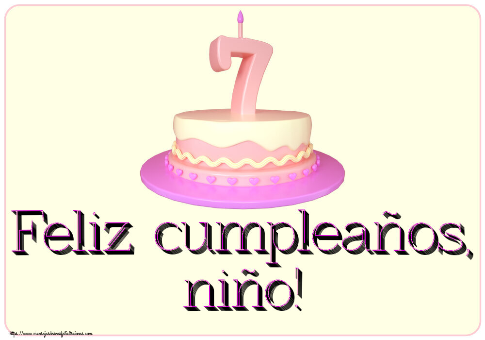 Feliz cumpleaños, niño! ~ Tarta 7 años