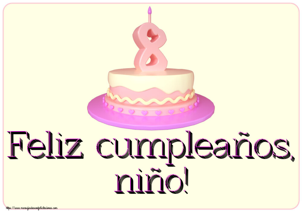 Feliz cumpleaños, niño! ~ Tarta 8 años