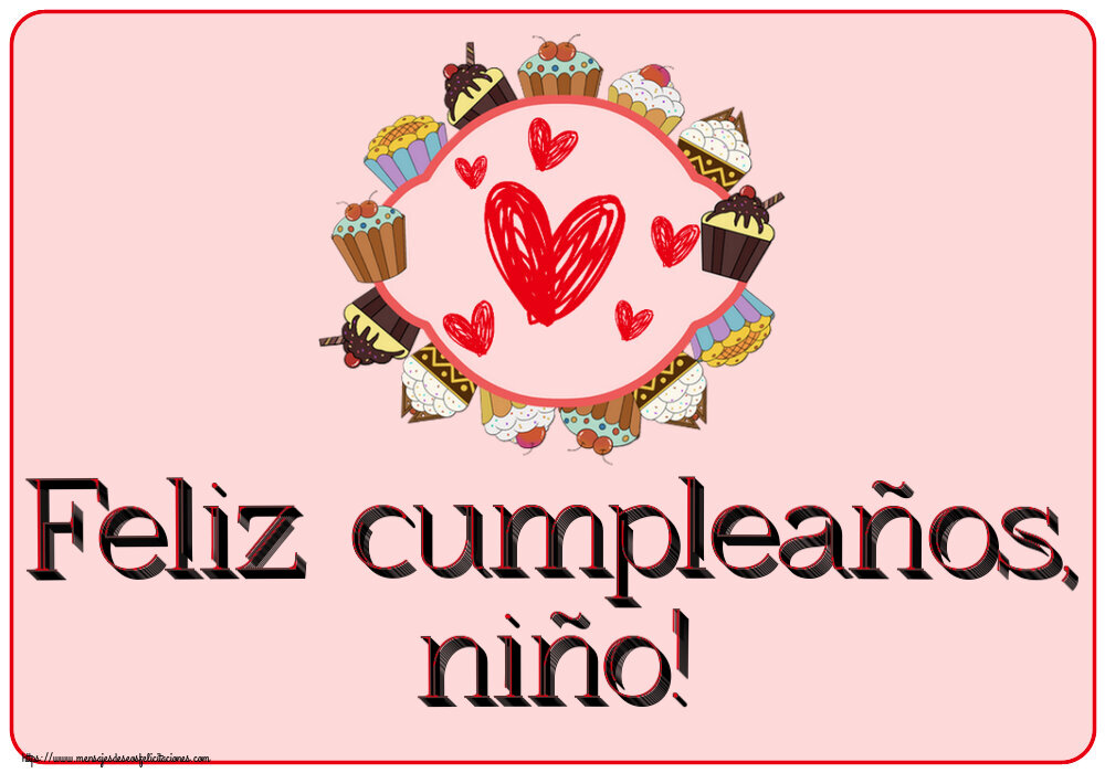 Feliz cumpleaños, niño! ~ corazones y galletas