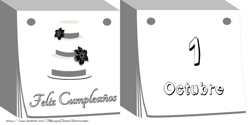 Felicitaciones para 1 Octubre - 1 Octubre Feliz Cumpleaños