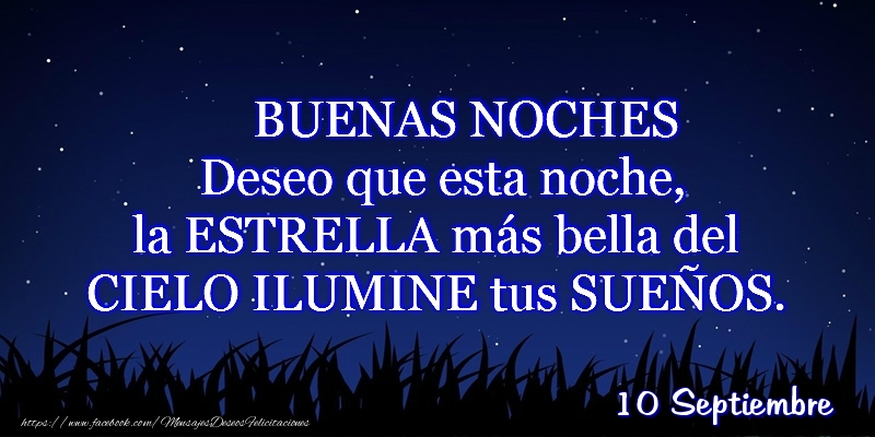Felicitaciones para 10 Septiembre - 10 Septiembre - Buenas noches!