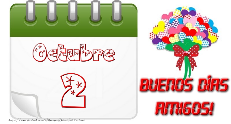 Felicitaciones para 2 Octubre - Octubre 2 Buona Giornata Amici!