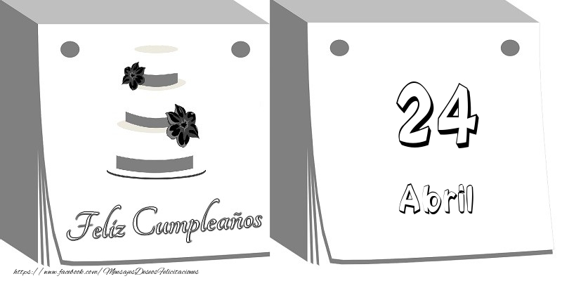 Felicitaciones para 24 Abril - 24 Abril Feliz Cumpleaños