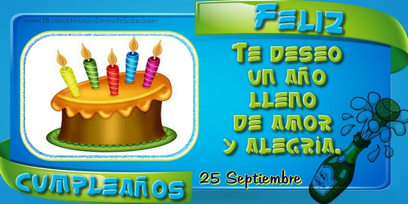 25 Septiembre - ¡Feliz cumpleaños!