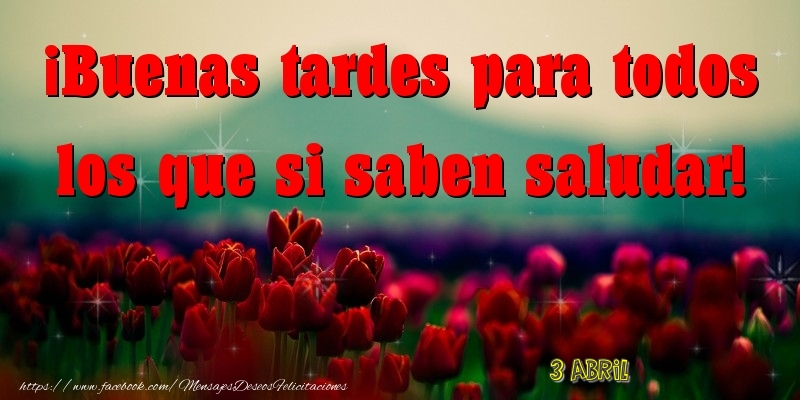 3 Abril - Buenas tardes