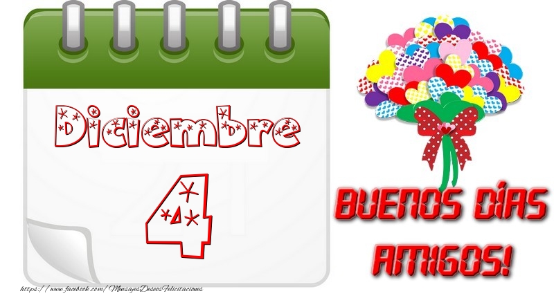 Felicitaciones para 4 Diciembre - Diciembre 4 Buona Giornata Amici!