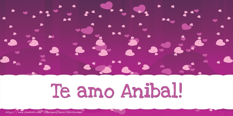 Felicitaciones de amor - Te amo Anibal!