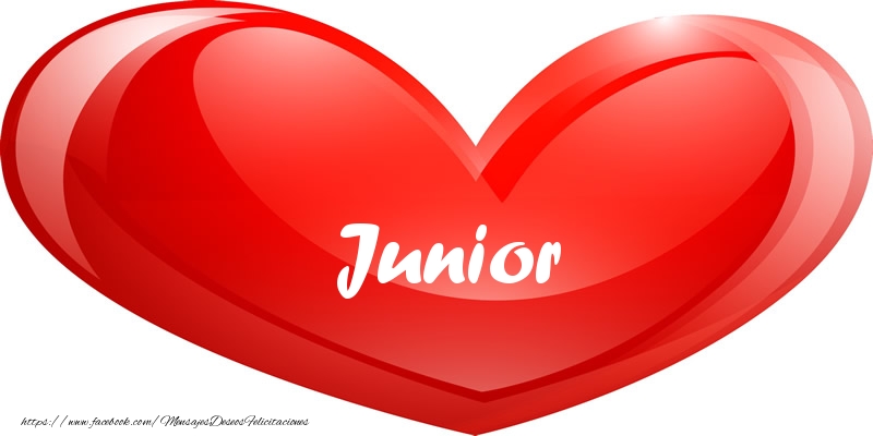 Felicitaciones de amor - Junior en corazon!