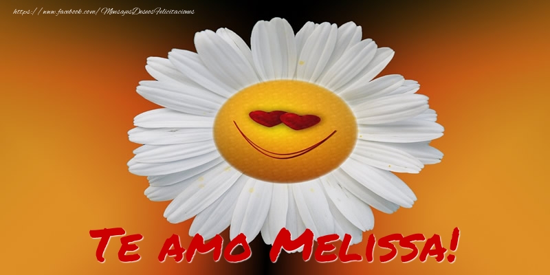 Felicitaciones de amor - Te amo Melissa!
