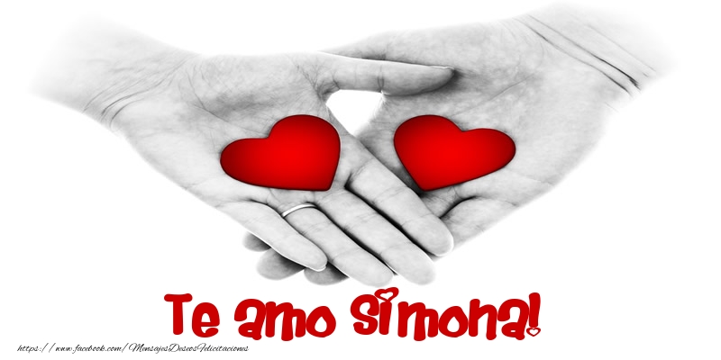 Felicitaciones de amor - Te amo Simona!