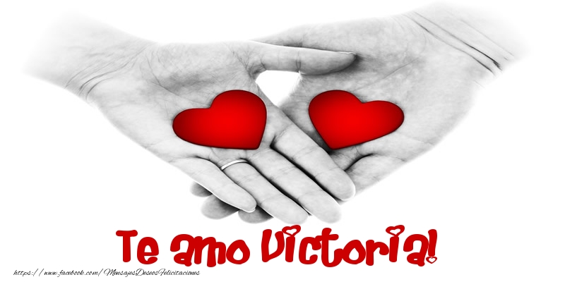 Felicitaciones de amor - Corazón | Te amo Victoria!